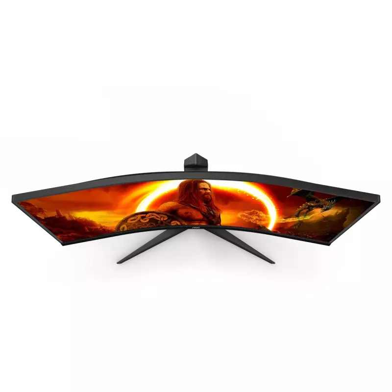 34 collu AOC CU34G2XP/BK VA monitors, 3440×1440, 21:9, 180 Hz, 1 ms, 2×HDMI, melns