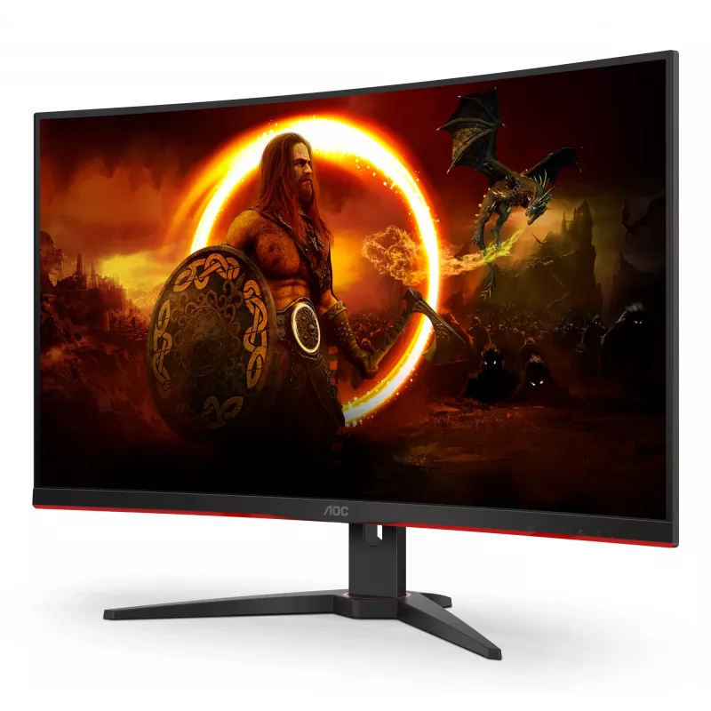 AOC G2 C32G2ZE/BK dators monitors 80 cm (31,5 collu) 1920 x 1080 pikseļi Full HD LED Melns, Sarkans