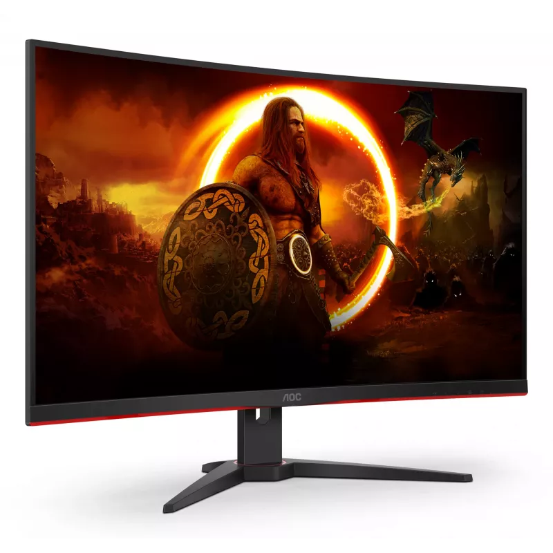 AOC G2 C32G2ZE/BK dators monitors 80 cm (31,5 collu) 1920 x 1080 pikseļi Full HD LED Melns, Sarkans