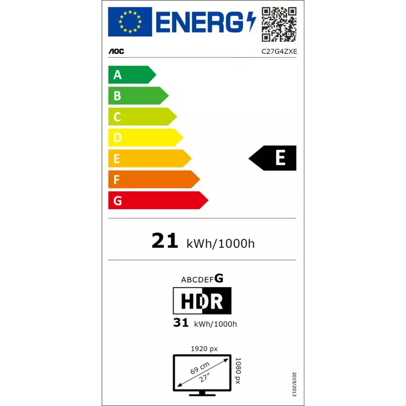 AOC G4 C27G4ZXE dators monitors 68.6 cm (27 colli) 1920 x 1080 pikseļi Full HD LED Melns, Pelēks
