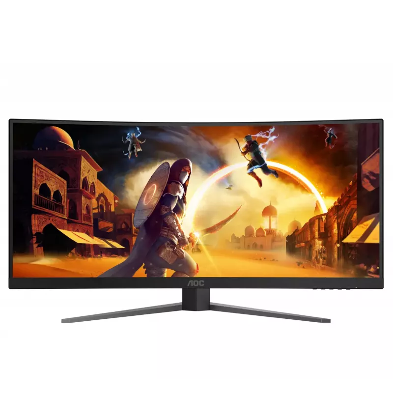 AOC G4 CU34G4 datora monitors 86.4 cm (34 collas) 3440 x 1440 pikseļi Wide Quad HD LED melns, sarkans