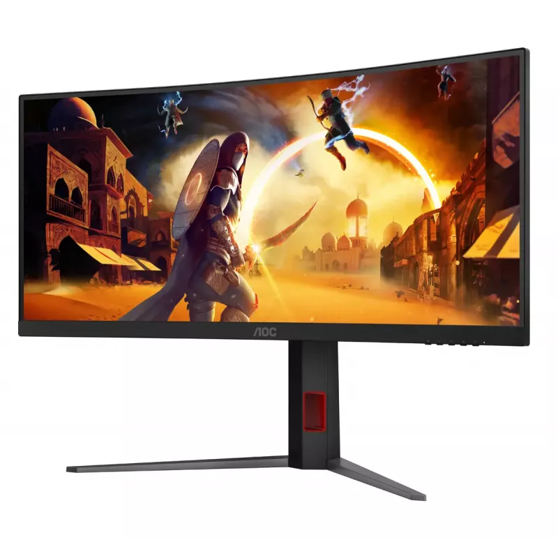 AOC G4 CU34G4 datora monitors 86.4 cm (34 collas) 3440 x 1440 pikseļi Wide Quad HD LED melns, sarkans