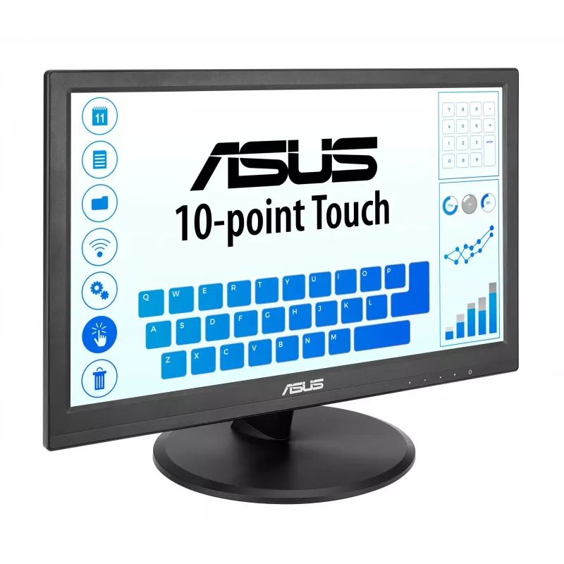 ASUS Touch VT169HE datora monitors 39,6 cm (15,6 collu) 1920 x 1080 pikseļi Full HD LED skārienekrāns galda virsmai melns