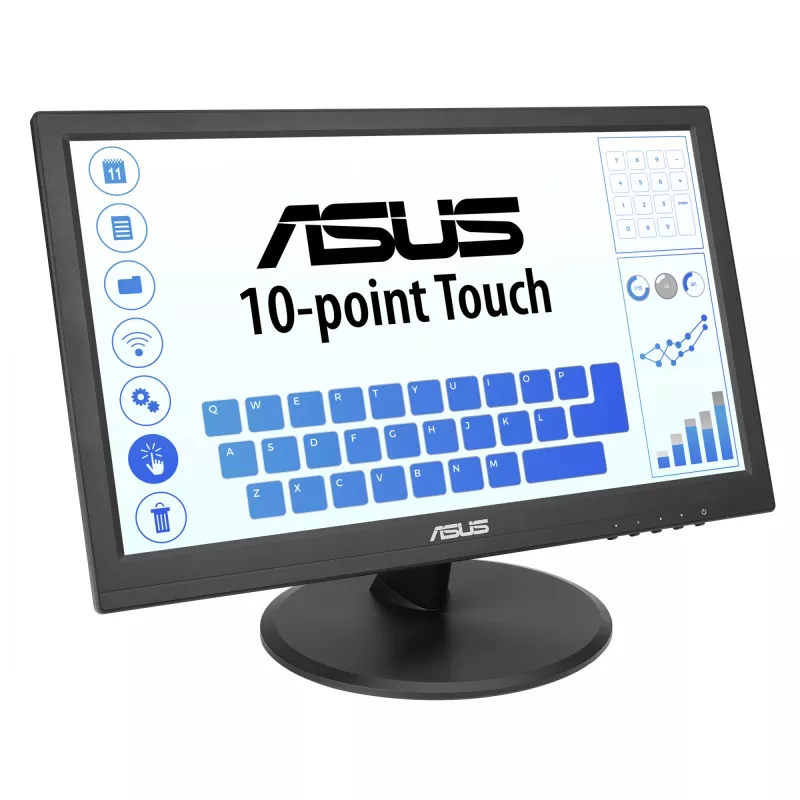 ASUS Touch VT169HE datora monitors 39,6 cm (15,6 collu) 1920 x 1080 pikseļi Full HD LED skārienekrāns galda virsmai melns