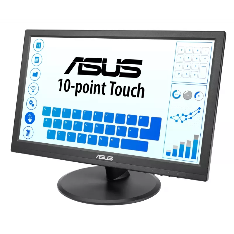 ASUS Touch VT169HE datora monitors 39,6 cm (15,6 collu) 1920 x 1080 pikseļi Full HD LED skārienekrāns galda virsmai melns