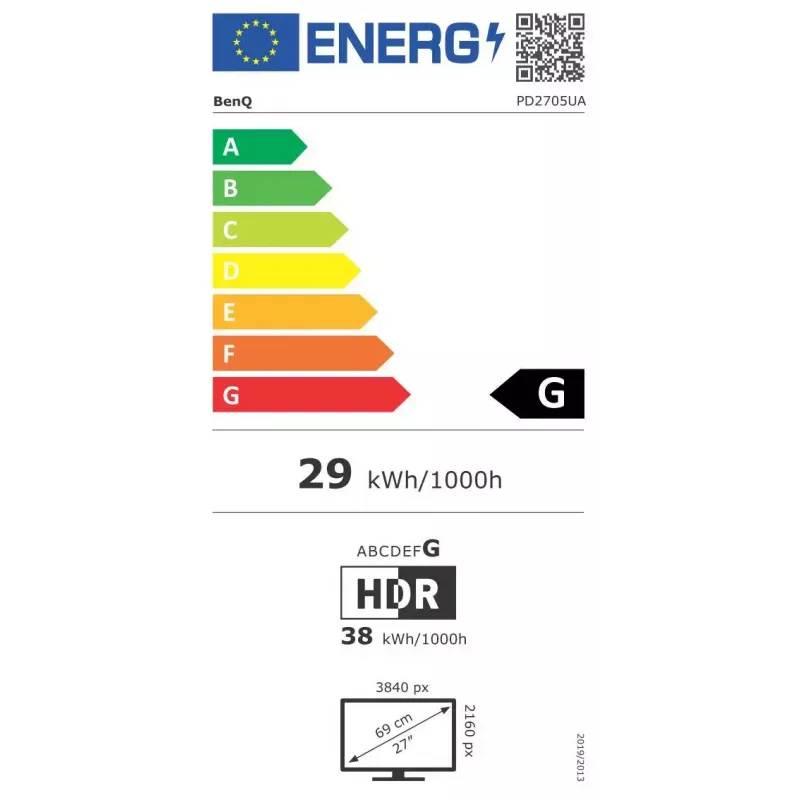 BenQ PD2705UA datora monitors 68,6 cm (27 collas) 3840 x 2160 4K Ultra HD LCD Melns