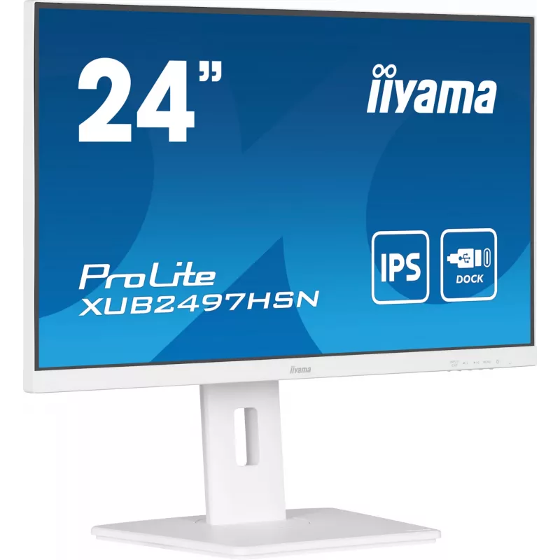iiyama ProLite XUB2497HSN-W2 monitors 60.5 cm (23.8 collas) 1920 x 1080 pikseļi Full HD LED balts