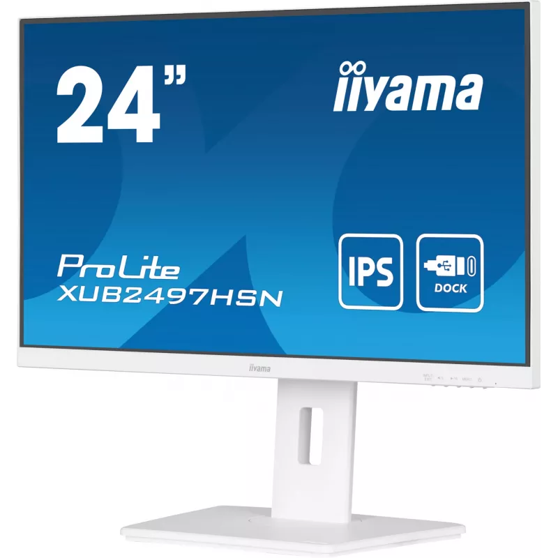 iiyama ProLite XUB2497HSN-W2 monitors 60.5 cm (23.8 collas) 1920 x 1080 pikseļi Full HD LED balts