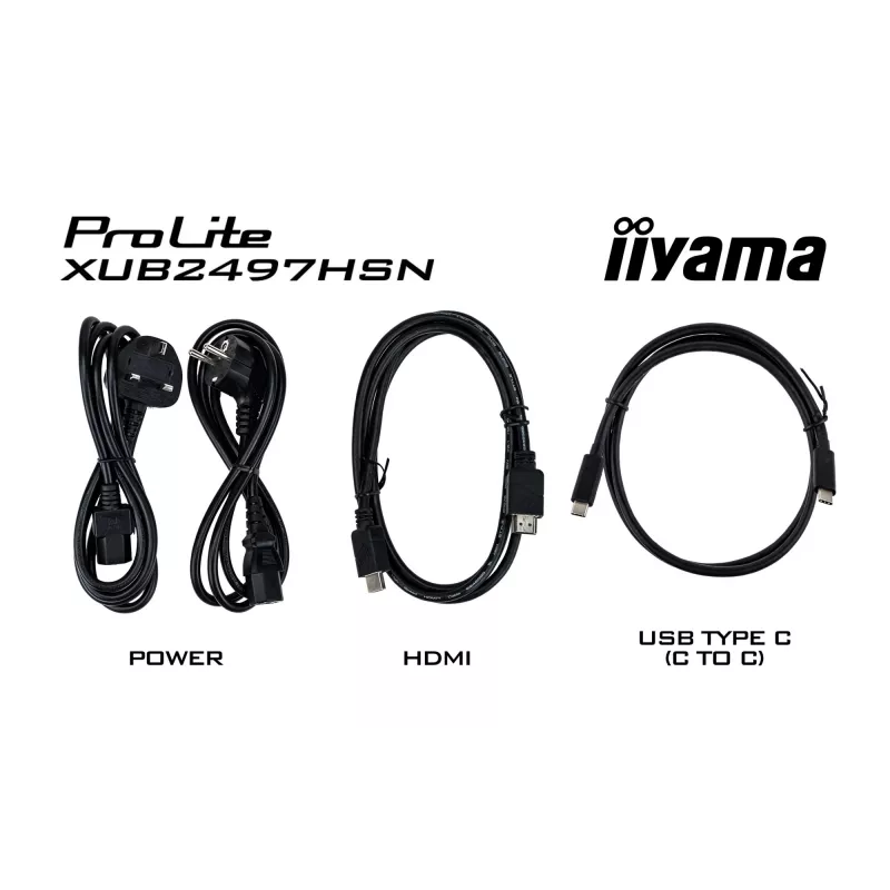 iiyama ProLite XUB2497HSN-W2 monitors 60.5 cm (23.8 collas) 1920 x 1080 pikseļi Full HD LED balts