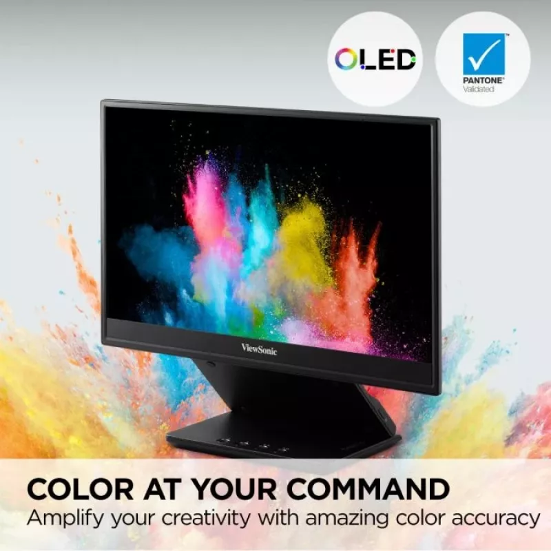 Viewsonic VP Series VP16-OLED pārnēsājamais monitors 40.6 cm (16 inch) Full HD OLED melns