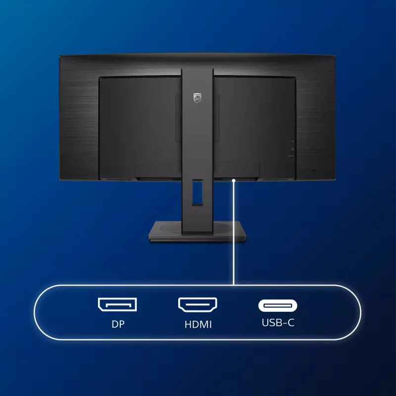Philips B Line 346B1C/00 dators monitors 86.4 cm (34 colli) 3440 x 1440 pikseļi Quad HD LCD Melns