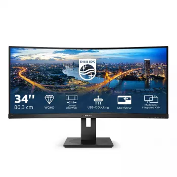 Philips B Line 346B1C/00 dators monitors 86.4 cm (34 colli) 3440 x 1440 pikseļi Quad HD LCD Melns