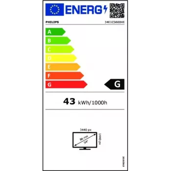 Philips 5000 sērijas 34E1C5600HE/00 datora monitors 86,4 cm (34 inch) 3440 x 1440 pikseļi 4K Ultra HD LED Melns