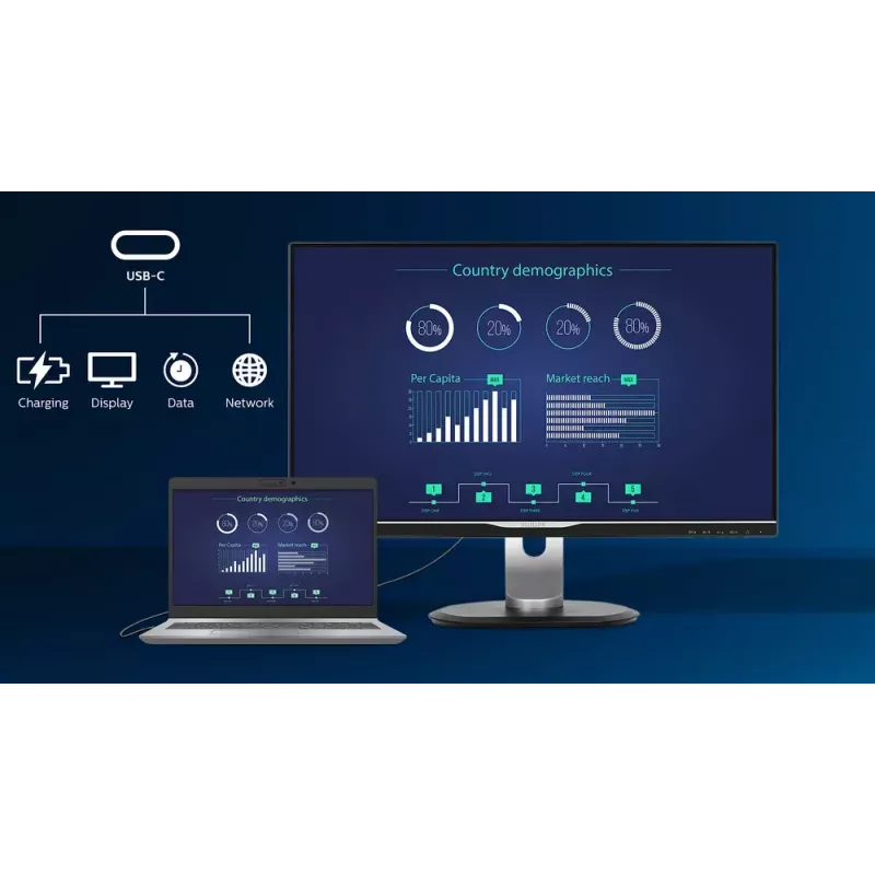 Philips S Line 273S1/00 27 collu Full HD LCD monitors, melns
