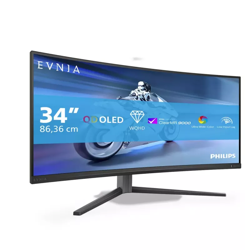 Philips Evnia 34M2C6500/00 monitors 86.4 cm (34 inch) 3440x1440 QD-OLED pelēks