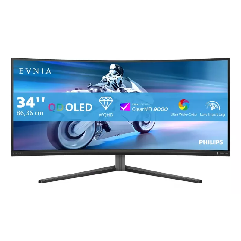 Philips Evnia 34M2C6500/00 monitors 86.4 cm (34 inch) 3440x1440 QD-OLED pelēks
