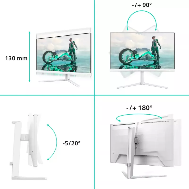 Philips Evnia 27M2N3501PA/00 27 collu Fast IPS monitors, 2560x1440, 260Hz, balts