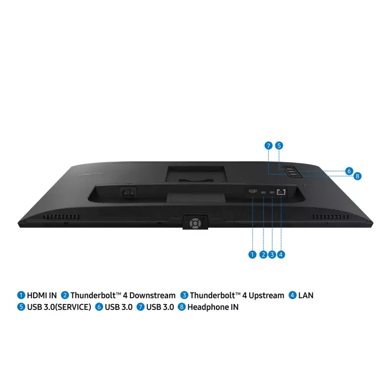 Samsung S80TB 27 collu 4K Ultra HD LED monitors, melns