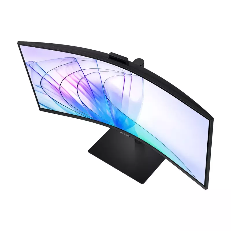 34 collu Samsung S65VC UltraPlatais Quad HD 3440x1440 Izliekts VA LCD monitors ar USB-C PD 90W, iebūvētiem skaļruņiem, 100 Hz