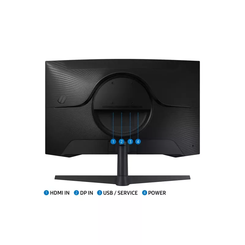 Samsung G55C 27 collu Quad HD 2560x1440 VA LED izliekts monitors 1000R, 165Hz, 1ms, FreeSync, VESA, Melns