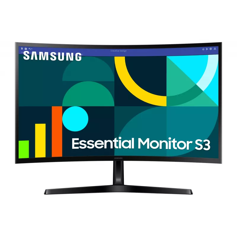 Samsung 27 inch S36GD Full HD (1920×1080) izliekts monitors, VA LCD, 100 Hz, 4 ms, 1800R, HDMI & VGA, VESA 75x75, Melns