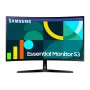 Samsung 27 inch S36GD Full HD (1920×1080) izliekts monitors, VA LCD, 100 Hz, 4 ms, 1800R, HDMI & VGA, VESA 75x75, Melns