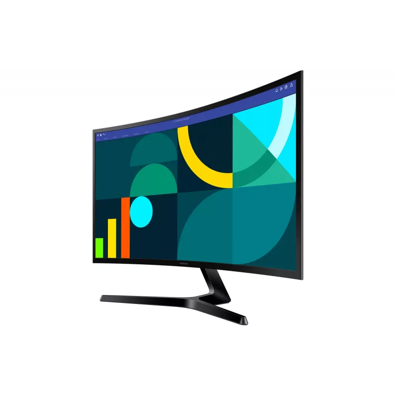 Samsung 27 inch S36GD Full HD (1920×1080) izliekts monitors, VA LCD, 100 Hz, 4 ms, 1800R, HDMI & VGA, VESA 75x75, Melns