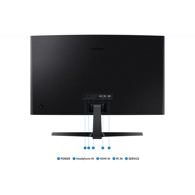 Samsung 27 inch S36GD Full HD (1920×1080) izliekts monitors, VA LCD, 100 Hz, 4 ms, 1800R, HDMI & VGA, VESA 75x75, Melns