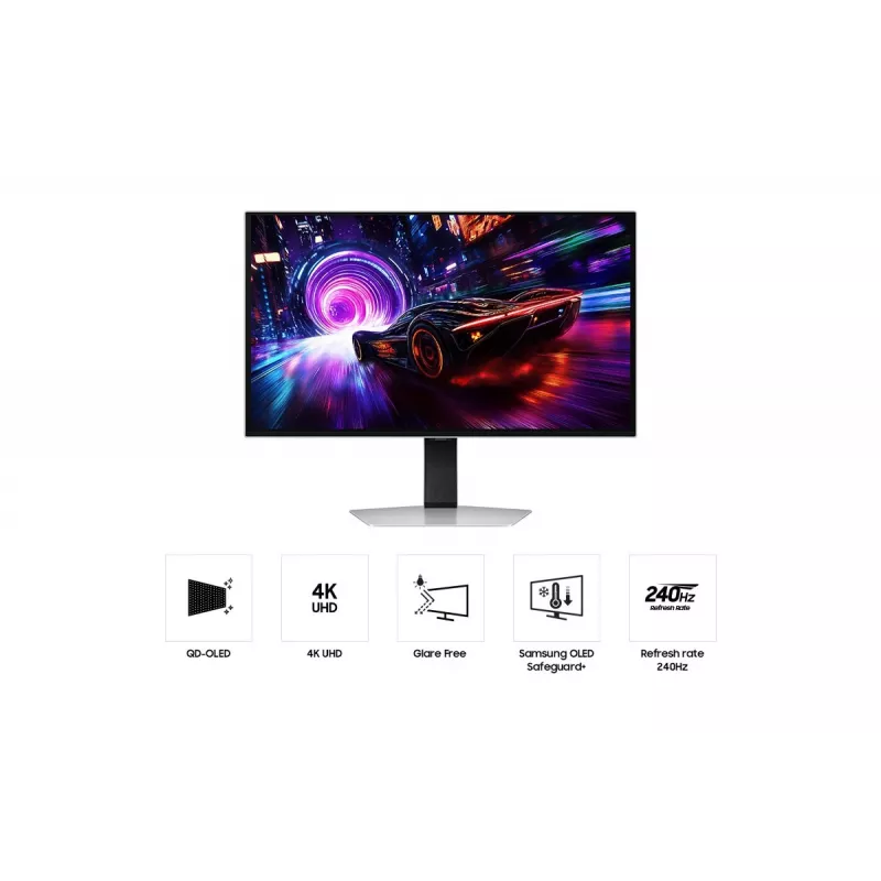 Samsung S32FG810SU 32 collu OLED monitors, 4K UHD, 0,03 ms, regulējams augstums, sudrabs