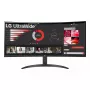 LG 34WR50QK-B 34 collu izliekts VA monitors WQHD 3440x1440 5 ms 21:9 100 Hz VESA, Melns