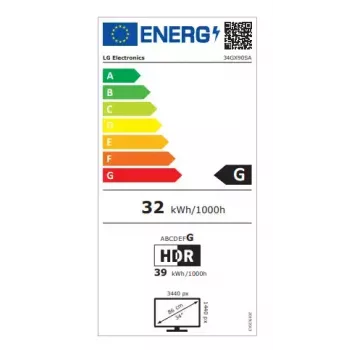LG 34GX90SA-W dators monitors 86,4 cm (34 colli) 3440 x 1440 pikseļi Wide Quad HD OLED Balts