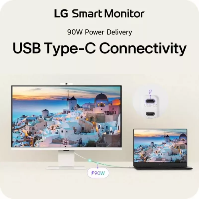LG 32U850SA-W datora monitors 80 cm (31.5 collu) 3840 x 2160 pikseļi 4K Ultra HD LED balts