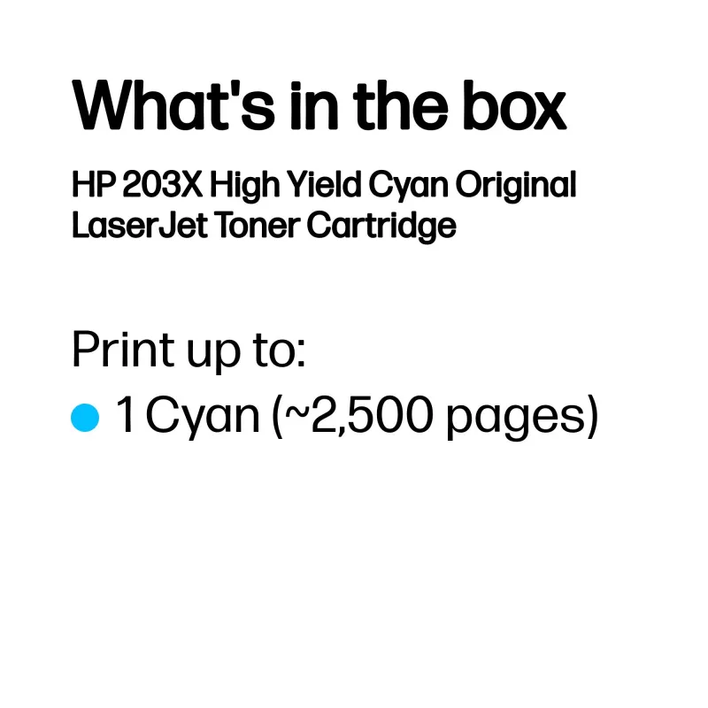 HP 203X High Yield Cyan Original LaserJet Toner Kasetne CF541X