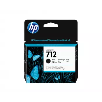 HP 712 80 ml Melna DesignJet Tintes Kasetne