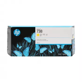 HP 738 300 ml dzeltenā DesignJet tintes kasetne ar drukas galviņu