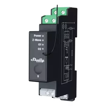 Sliežu relejs Wave Pro 2PM Relay max. 25A 1 fāze 2x 16A Mērīšanas funkcija Z-Wave