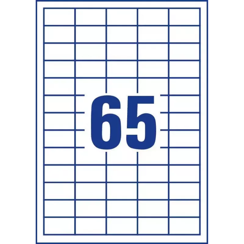 Pašlīmējošā etiķete Avery 3666, 38 x 21,2 mm, 6500 gab.