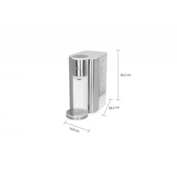 Unold Ava elektriskā tējkanna 2.5 L 2600 W Sudrabs, Balts
