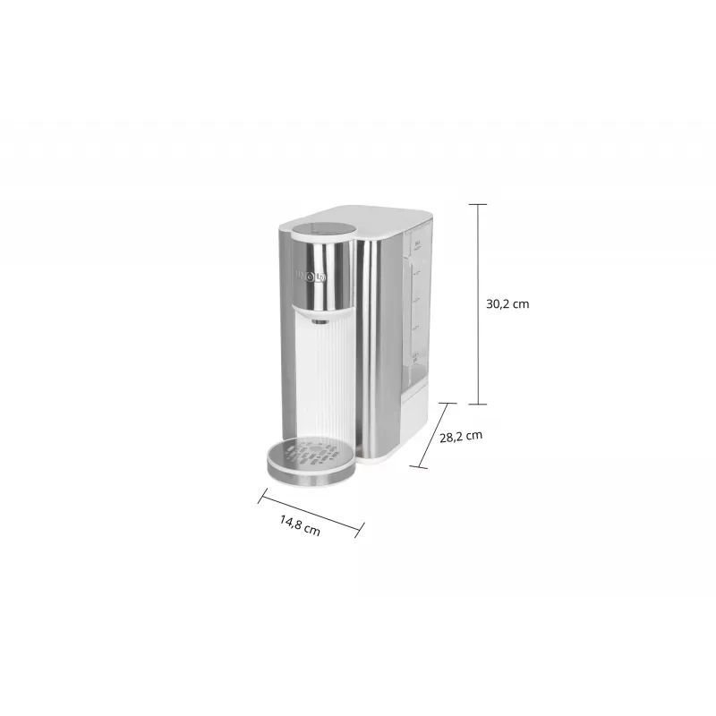 Unold Ava elektriskā tējkanna 2.5 L 2600 W Sudrabs, Balts
