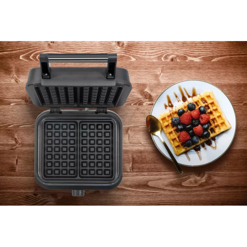 Vafeļu dzelzs Unold Beļģu vafeļu dzelzs Brisele 2 vafeles Taisnstūra Melna 1500W