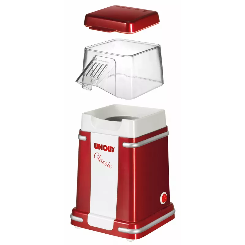 Popkorna gatavotājs Unold Classic sarkans, sudrabs, balts 900 W
