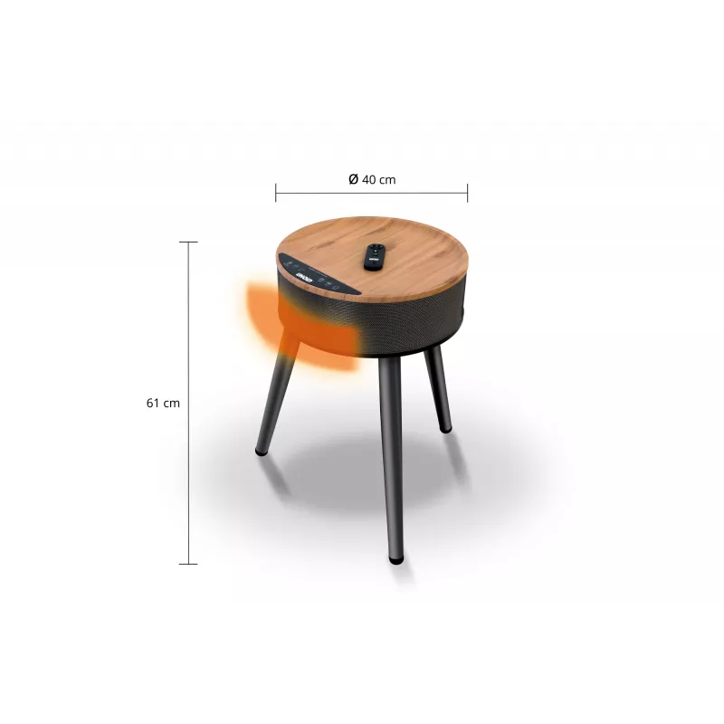 Unold 86545 elektriskais ventilatora sildītājs Melns, Koka