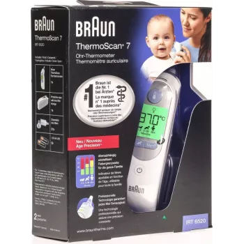 Braun ThermoScan 7 IRT6520 Ausu termometrs ar Age Precision tehnoloģiju