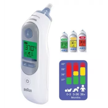 Braun ThermoScan 7 IRT6520 Ausu termometrs ar Age Precision tehnoloģiju