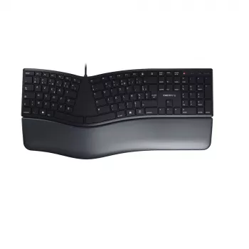 CHERRY KC 4500 ERGO ergonomiskā tastatūra, universāla, USB, AZERTY, melna