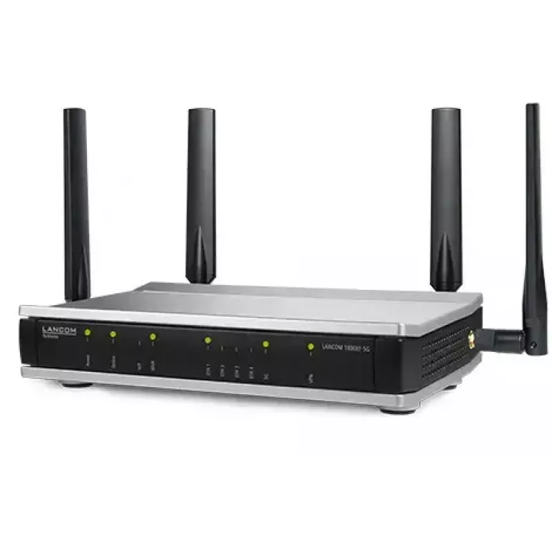 Maršrutētājs LANCOM 1800EF-5G melns/sudrabs 5G Ethernet 1000 Mbit/s
