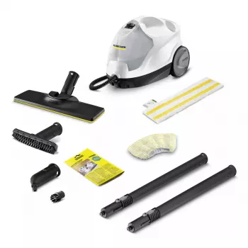 Cilindriskais tvaika tīrītājs Kärcher SC 4 EasyFix — 2000 W, 0,8 L tvertne, 3,5 bāri, 2,2 m šļūtene
