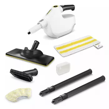 Pārnēsājams tvaika tīrītājs Karcher SC 1 Multi & Up — 0,2 L, 1300 W, 3 bāri, 5 m vads, dzeltens