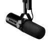 Shure SM7dB vokālais dinamiskais mikrofons ar iebūvētu priekšpastiprinātāju, kardioīds, vadu, melns