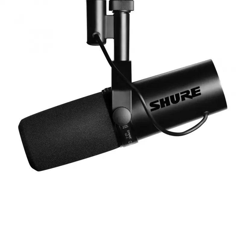Shure SM7dB vokālais dinamiskais mikrofons ar iebūvētu priekšpastiprinātāju, kardioīds, vadu, melns